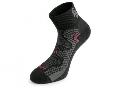 Ponožky SOFT černo-červené