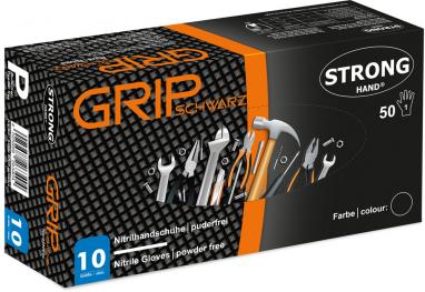 Rukavice jednorázové STRONG HAND GRIP SCHWARZ nitrilové