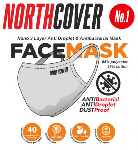 Maska NORTHCOVER NANO Anti-Bacterial 3 vrstvy No.1