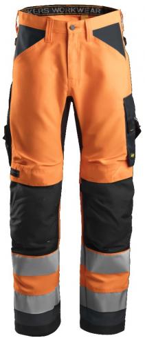 Kalhoty SNICKERS AllroundWork+reflexní třída 2 oranžové