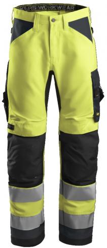 Kalhoty SNICKERS AllroundWork+reflexní třída 2 žluté