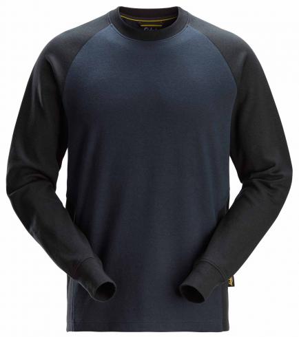 Tričko SNICKERS dvojbarevné s dlouhým rukávem modro-černé