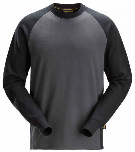 Tričko SNICKERS dvojbarevné s dlouhým rukávem šedo-černé