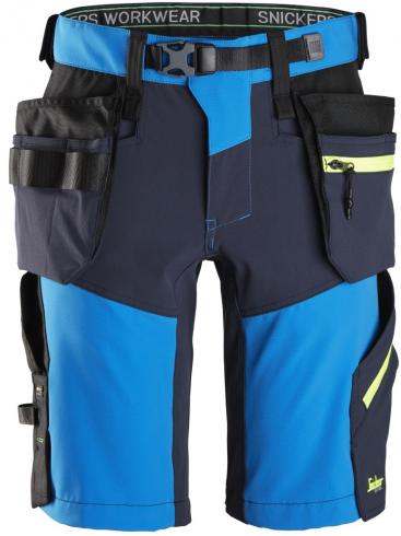 Kraťasy SNICKERS FlexiWork+ Softshell Stretch modré