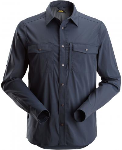 Košile SNICKERS LiteWork funkční s dlouhým rukávem tmavě modrá